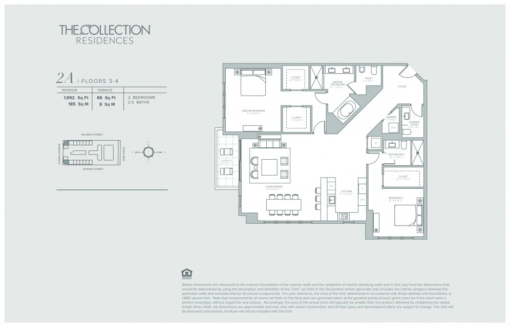 Floor Plan Model 2a Atthe Collection Residences Coral Gables